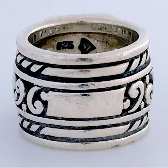 Silpada Vintage RARE Sterling Silver Black Onyx Filigree Scroll Ring - Picture 3 of 7